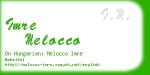 imre melocco business card